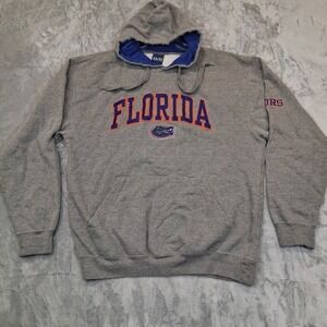 Vtg Old Varsity Brand XL Florida Gators Grey Hoodie Pullover College Sweatshirt